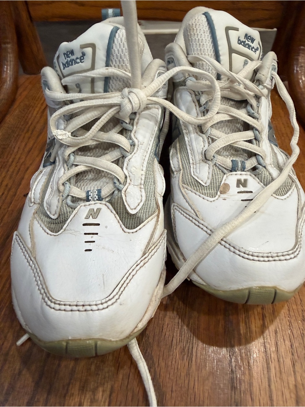 New Balance Women’s White and Light Gray Athletic Sneakers